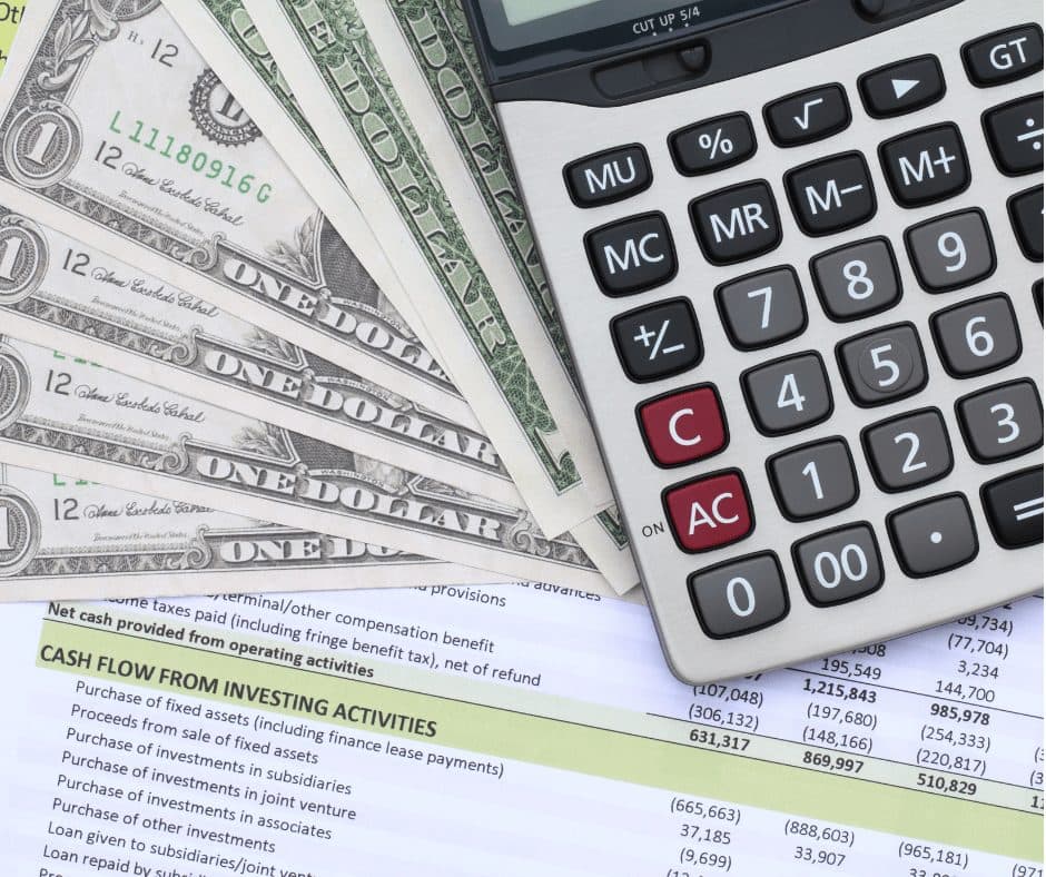 Chart showing rental property cash flow analysis