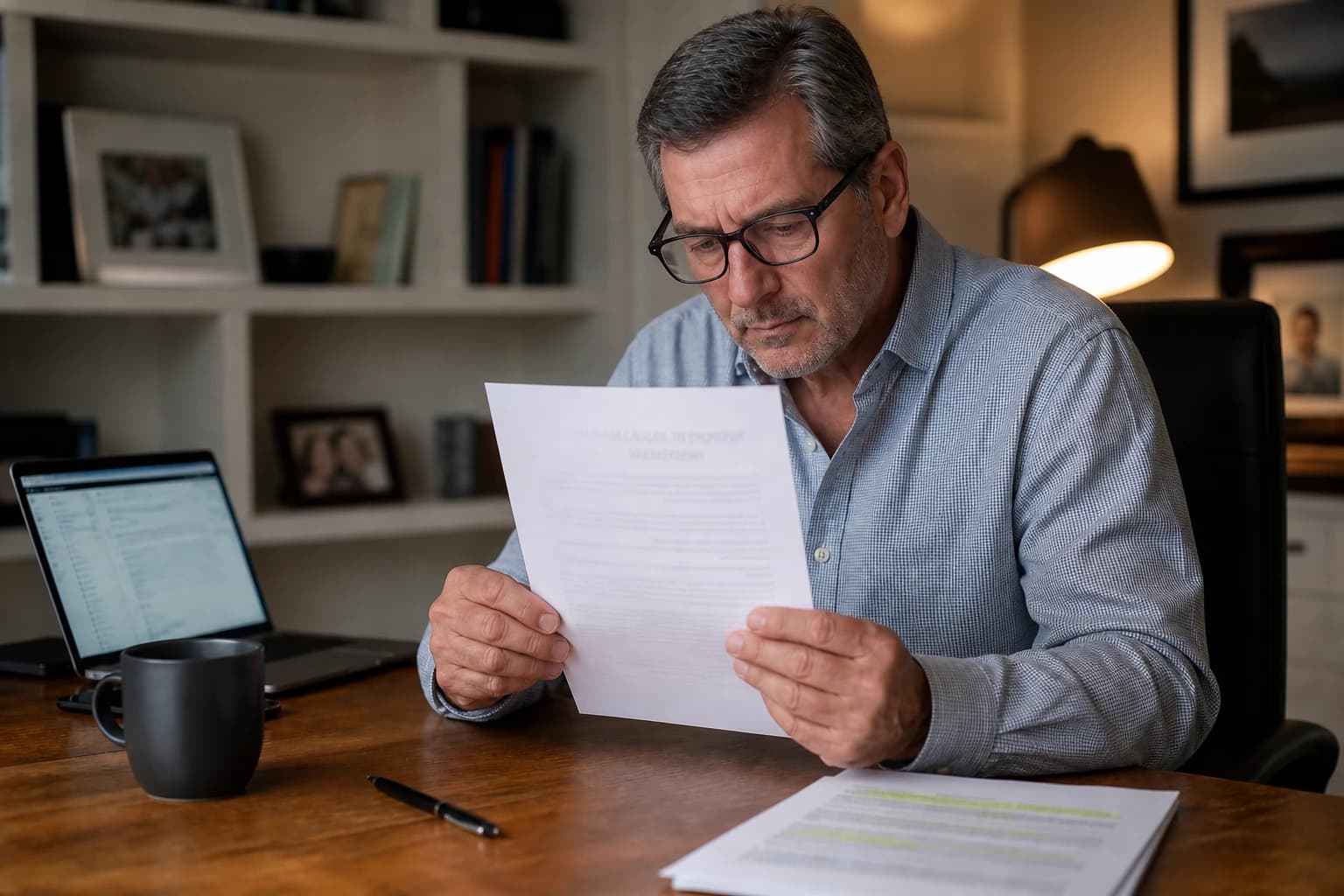 Owner reviewing a property management agreement before signing