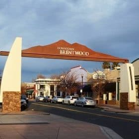 Downtown Brentwood, CA arch - Croskey Real Estate property management